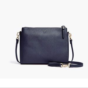 Lo & Sons “The Pearl” Crossbody in Navy Saffiano Leather